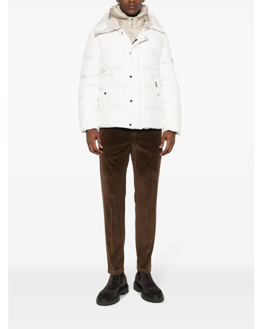 Moorer White Layered Padded Jacket for men