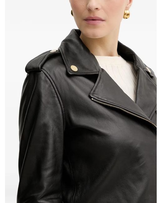 ARMANI EXCHANGE Black Epaulette Zip-Up Jacket