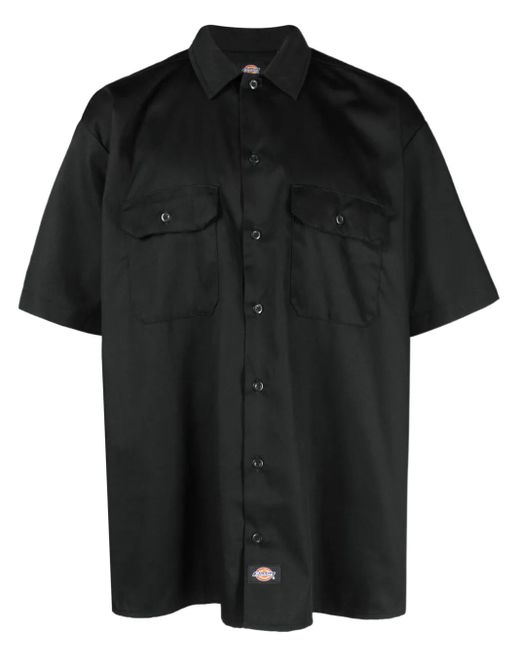 メンズ Dickies ショートスリーブ シャツ Black