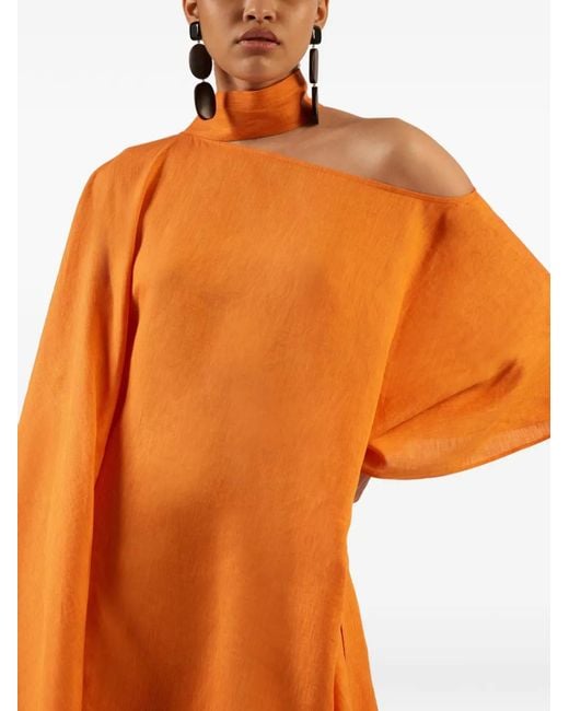 Taller Marmo Orange Columbia Asymmetric Dress