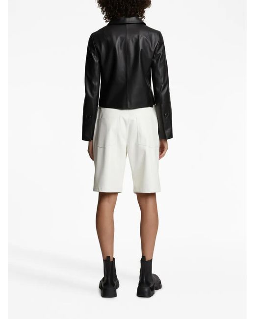Proenza Schouler White Faux-Leather Knee-Length Shorts