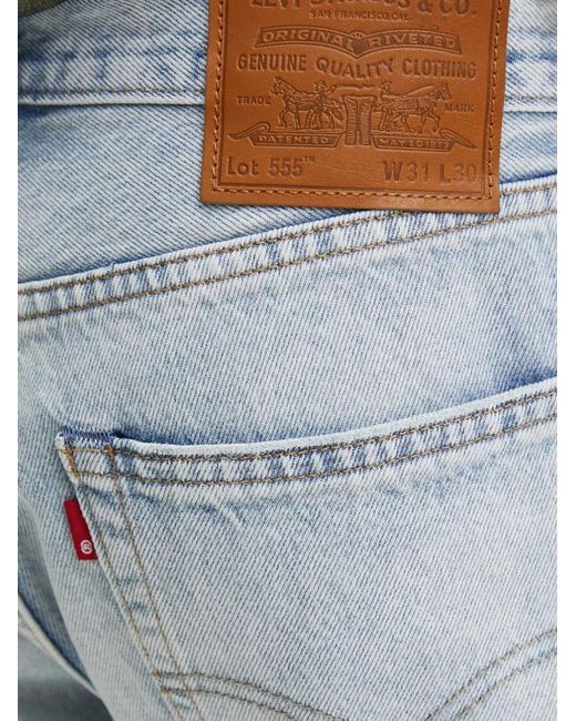 Levi's Blue 555 Patch-Pocket Jeans for men