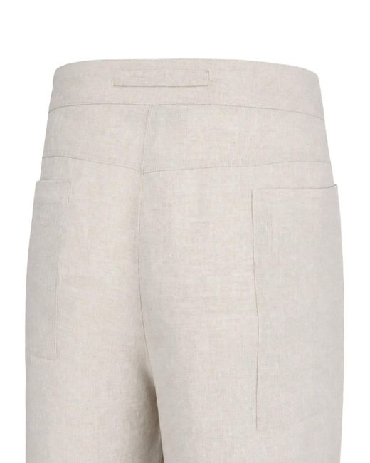 Exit Society White Drawstring Wide-Leg Trousers for men
