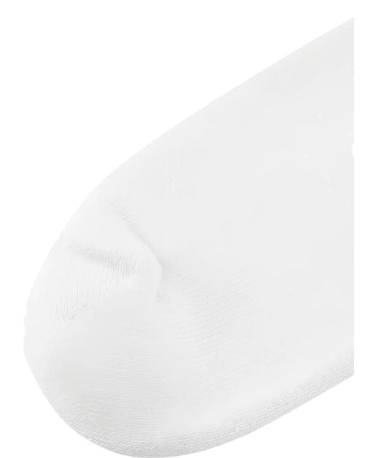 Evisu White Logo-Print Ribbed Socks
