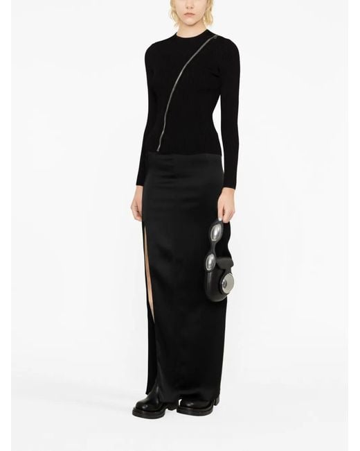 McQueen Black Zip-Detail Sweatshirt