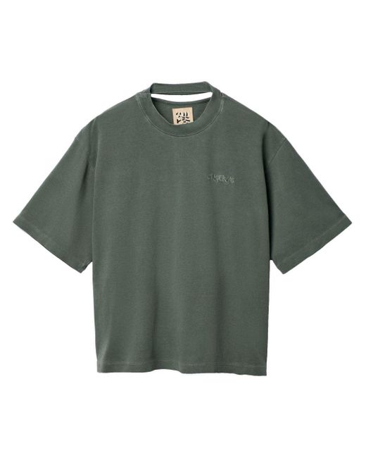 Camper Green Logo-embroidered Cotton T-shirt