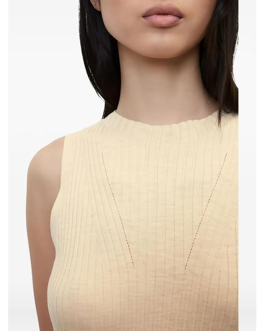 Marc O' Polo White Knitted Midi Dress