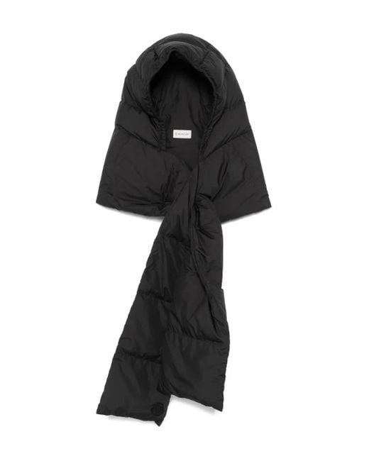 Moncler Black Hooded Scarf
