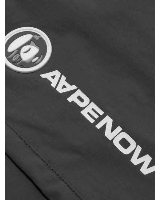 Aape By A Bathing Ape Gray Logo Track Pants for men