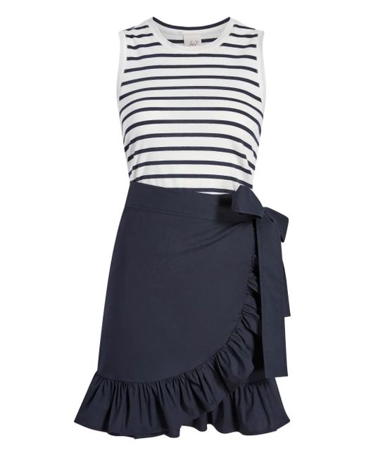 Cinq À Sept Blue Stripe Mahlia Dress
