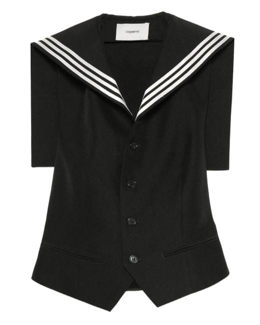 Coperni Black Striped Collar Vest