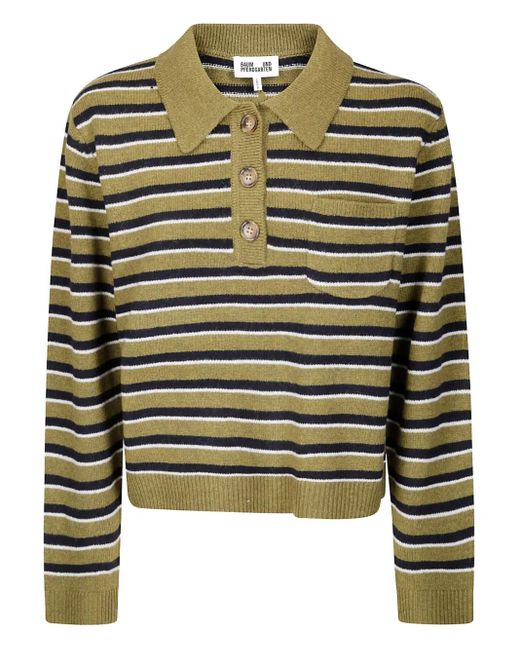 Baum und Pferdgarten Green Cori Striped Polo Shirt