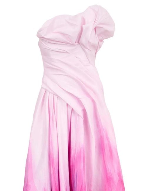Acler Pink Greenholm One-Shoulder Maxi Dress