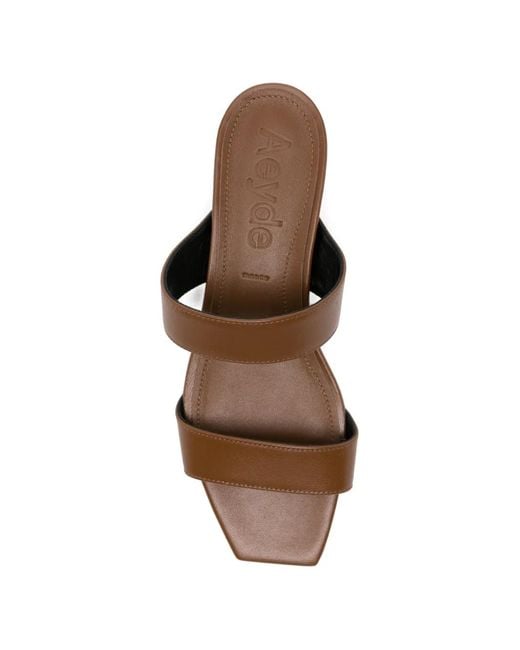 Aeyde Brown Kemi Nappa Leather Tobacco