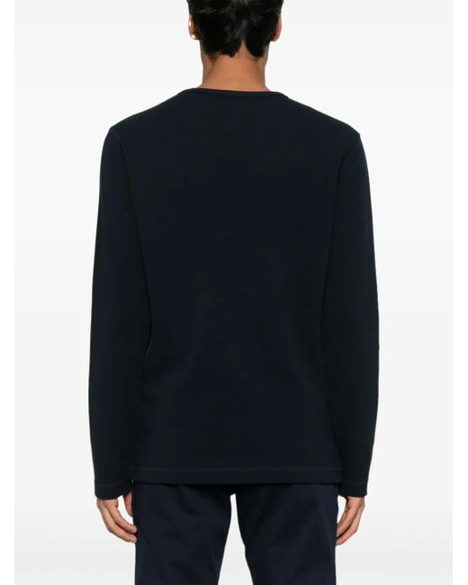 Boss Blue Logo-Embroidered Sweater for men