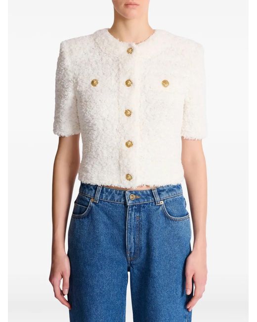 Balmain White Cardigan