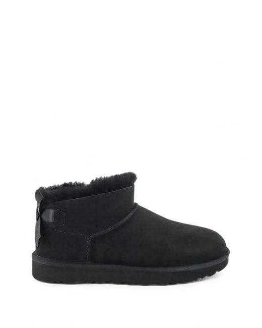 Ugg Black Ultra Mini Bailey Bow Boots