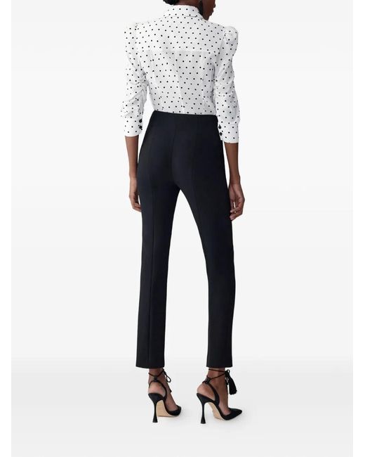 Carolina Herrera White Polka Dot Blouse
