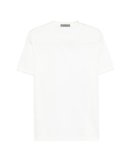 Corneliani White T-Shirt À Manches Courtes for men