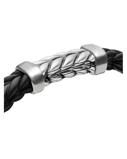 David Yurman White Sterling Chevron Bracelet for men