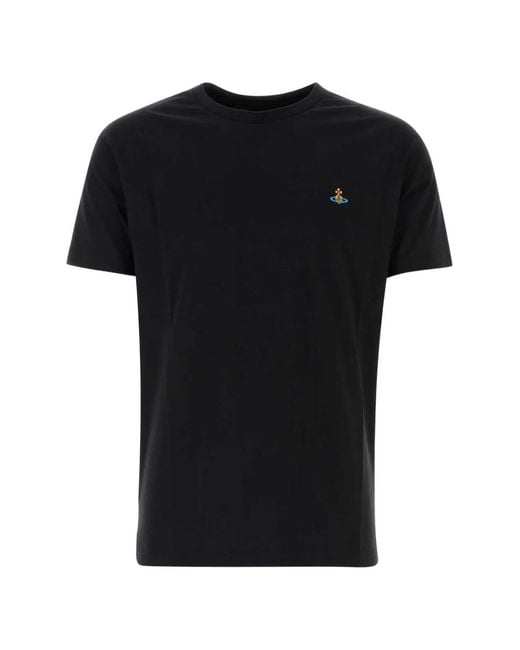 Vivienne Westwood Black Orb-Embroidered T-Shirt