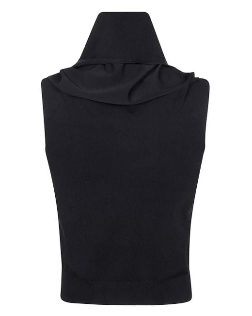 Nuur Blue Cowl-Neck Top