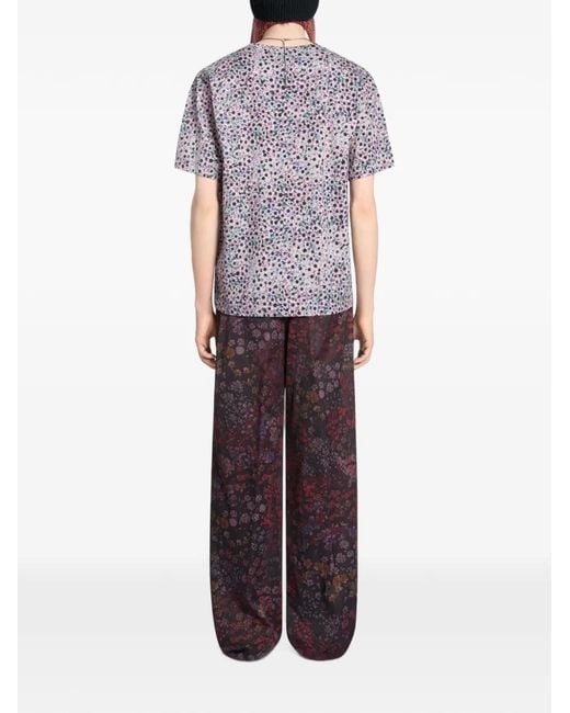 Dries Van Noten Pink Regular Fit Cotton T-Shirt for men