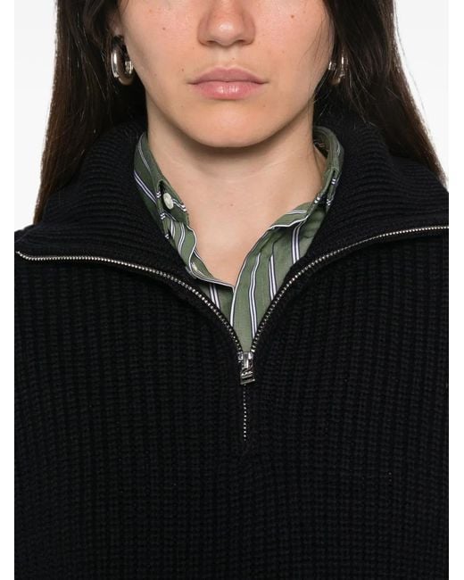 Pull En Maille Gaufrée A.P.C. en coloris Black