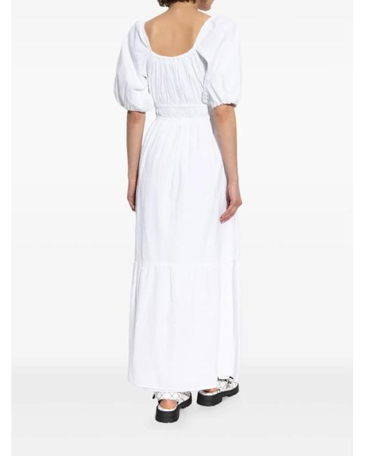 Robe Longue Eden À Manches Bouffantes Melissa Odabash en coloris White