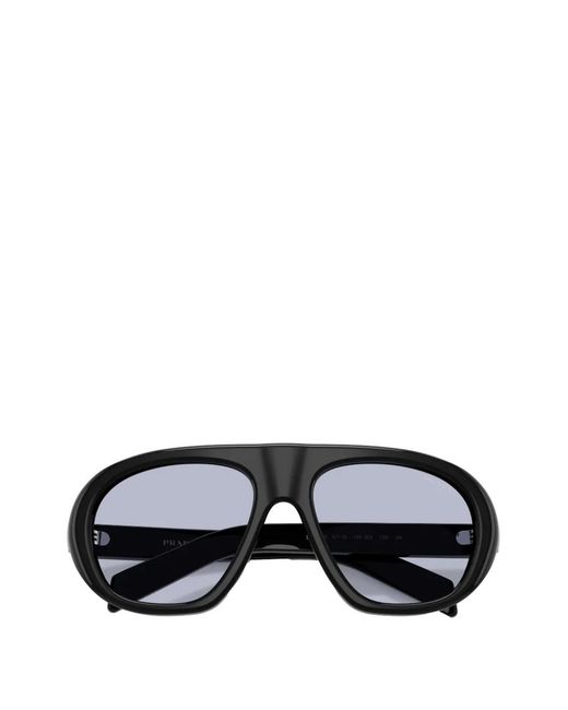 Prada Black Pilot-Frame Sunglasses