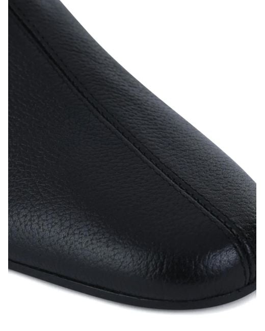 Totême Black Zip Leather Boots