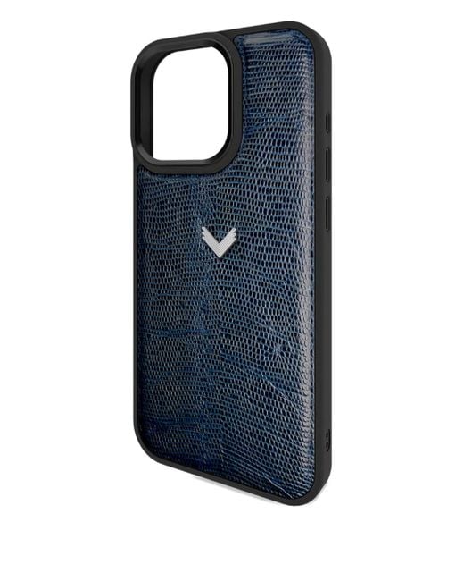 Velante Blue Lizard-Texture Iphone 16 Pro Max Phone Case
