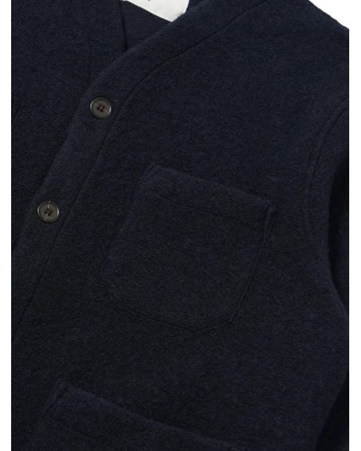 Universal Works Blue Buttoned Cardigan for men