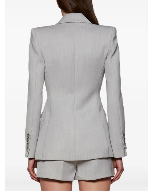 Alex Perry Gray Wool-Blend Blazer