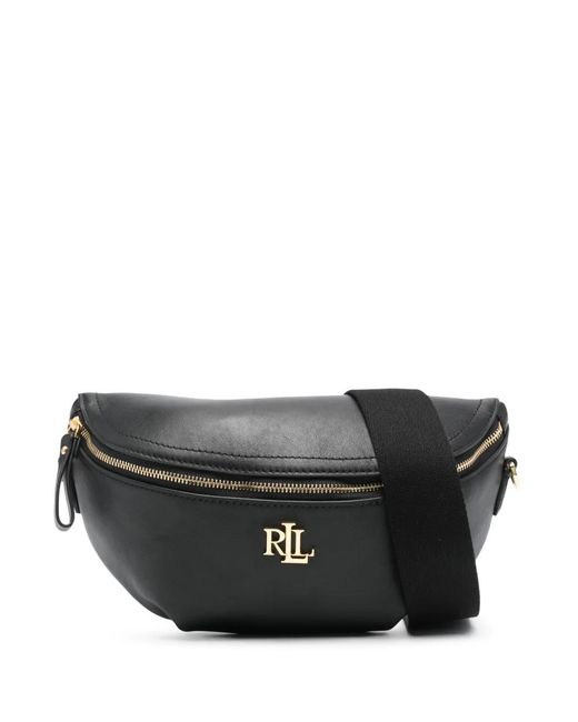 Ralph Lauren Black Marcy Leather Belt Bag