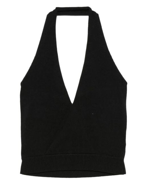 Canotta Con Scollo All'Americana di AYA MUSE in Black