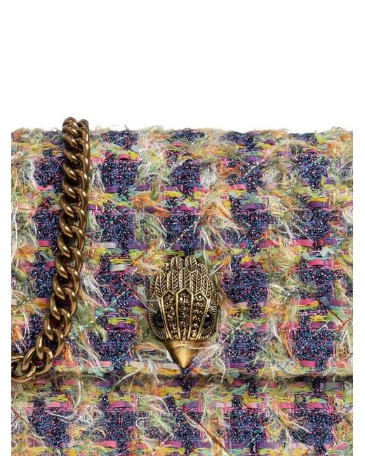 Kurt Geiger Gray Extra-Large Kensington Flap Shoulder Bag