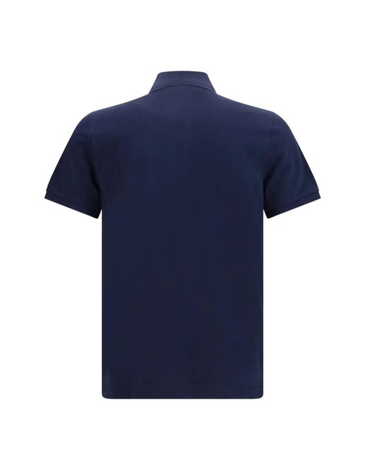 Moose Knuckles Blue Everett Logo-Plaque Polo Shirt for men
