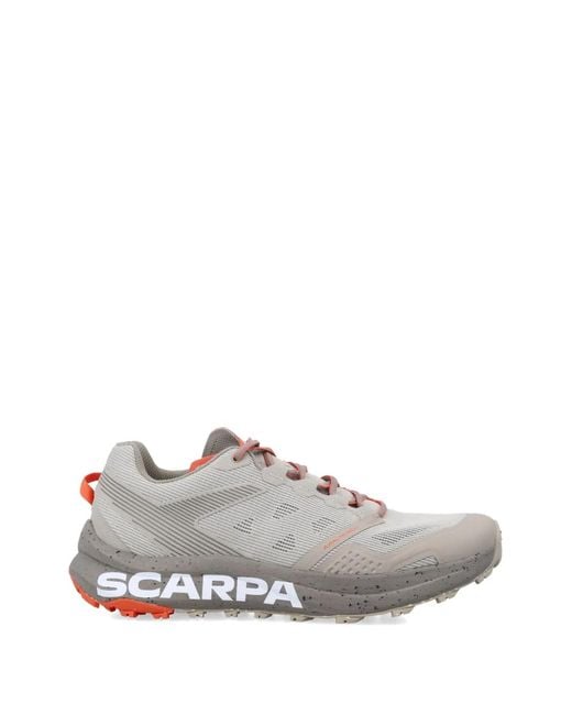 SCARPA White Spin Planet Trail Sneakers for men