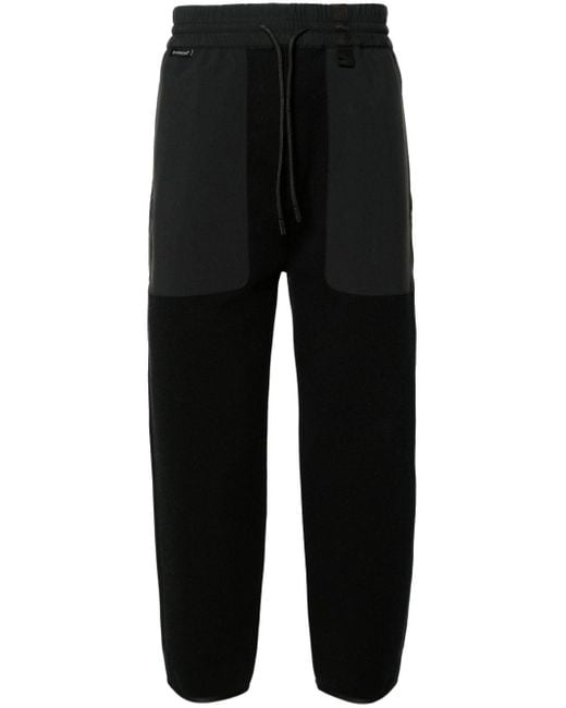 Moncler Black Tricot Cotton Track Pants for men