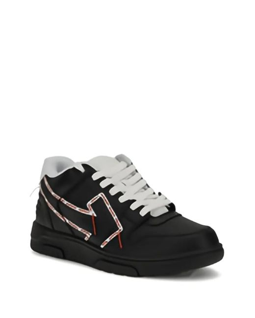 Off-White c/o Virgil Abloh Black Arrow-Detail Leather Sneakers for men