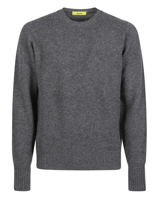 Drumohr Round neck long-sleeved sweater in Gray für Herren