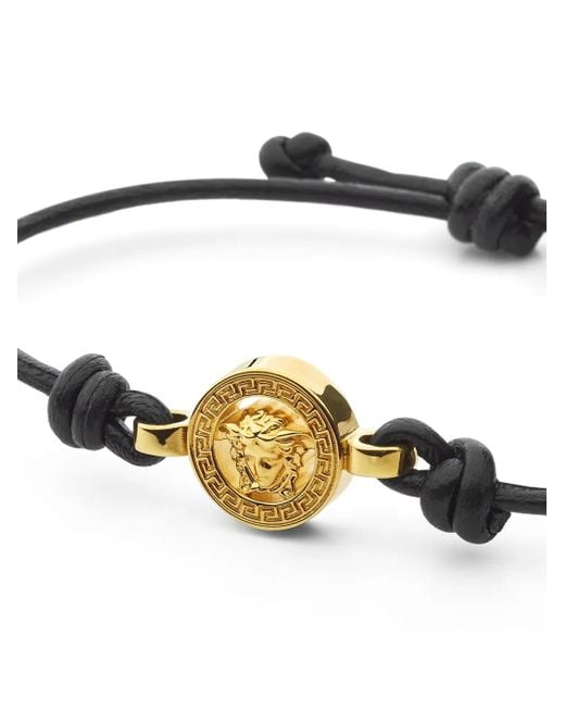 Versace White Medusa &Apos;95 Leather Bracelet