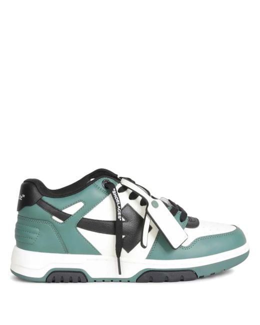 Off-White c/o Virgil Abloh Green Sports Shoes "Out Off Office" for men