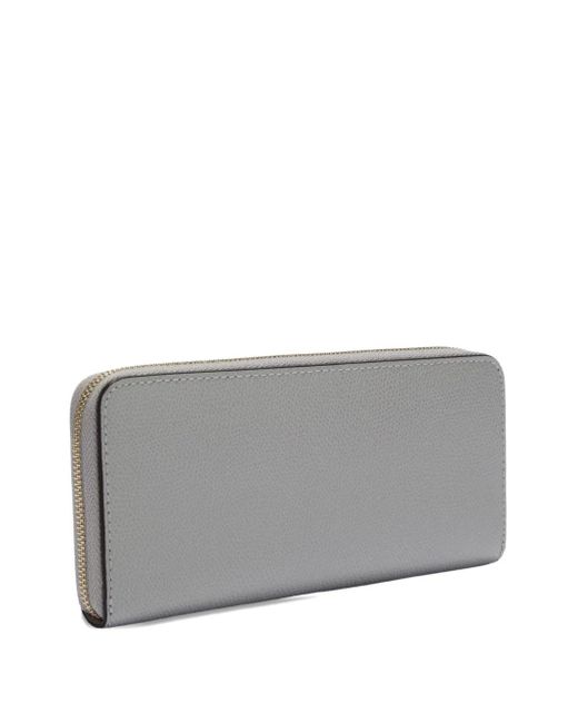 Furla Gray Camelia Zip-Around Leather Wallet