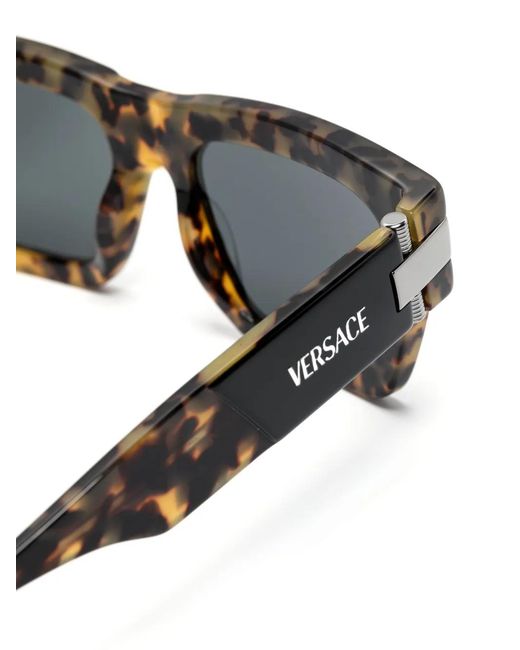 Versace Gray Medusa Head Square-Frame Sunglasses for men