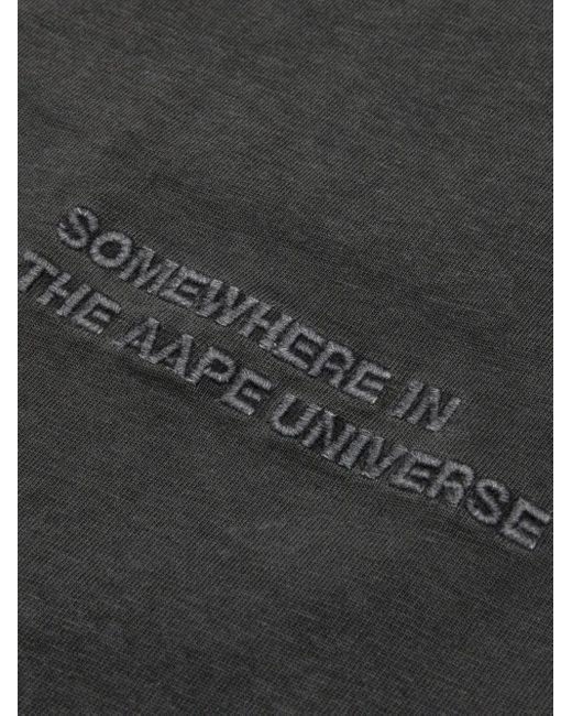 T-Shirt Con Design A Inserti di Aape By A Bathing Ape in Black da Uomo