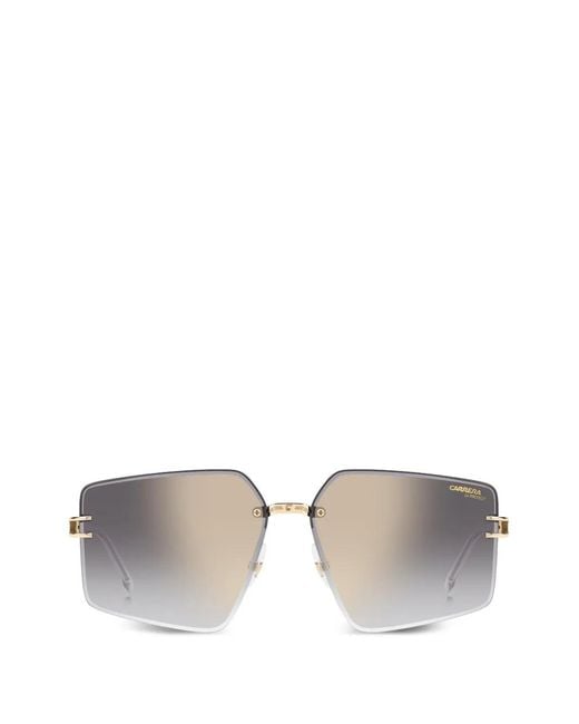 Carrera White Geometric-Frame Sunglasses