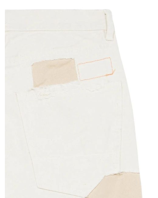 Fortela White 965 John Patchwork Frayed Jeans