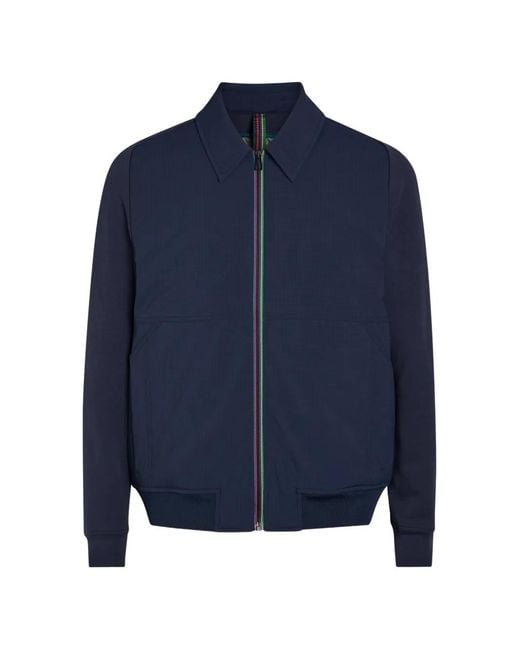 Paul Smith Blue Artist Stripe-Trim Jacket for men
